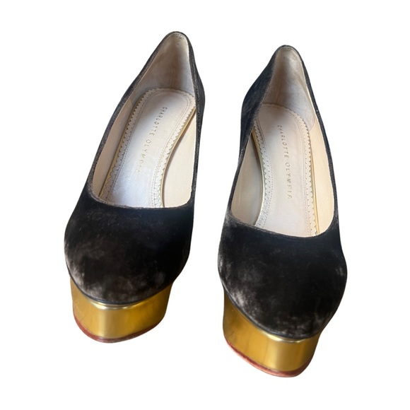 Charlotte Olympia velvet platform - Picture 2 of 4